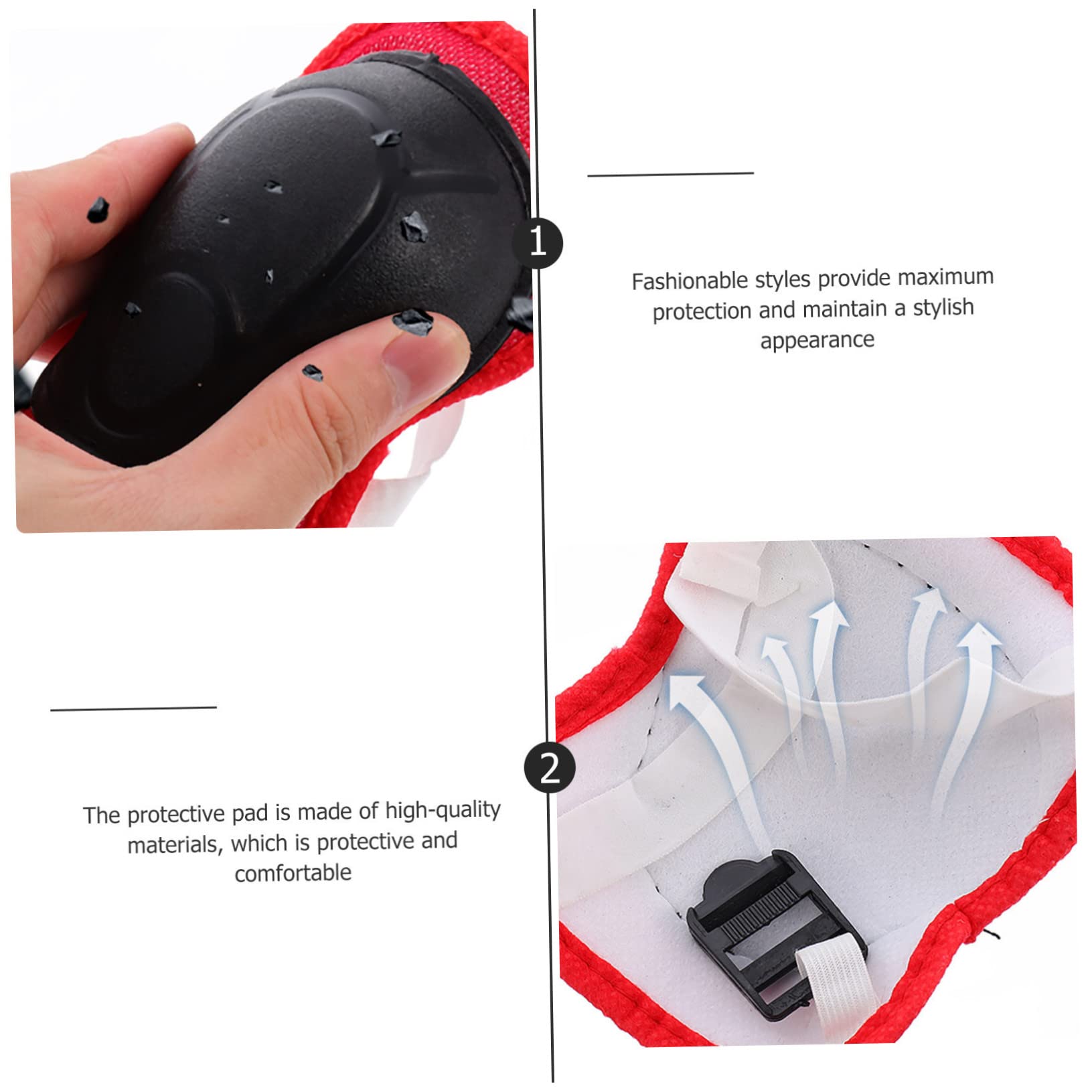 Abaodam 2 Pair Kneepads Elbow Pad Set Cycling Protective Gear Boys and Girls Roller Skating Safety Mesh Elbow Pads