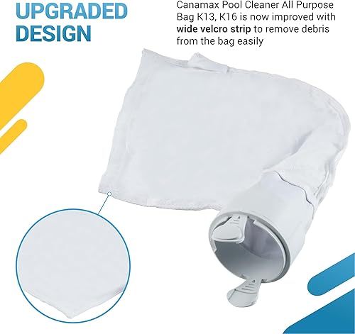Miniatura 5 de Canamax Limpiador de piscinas Bolsa multiusos K13, K16 Pieza de repuesto premium compatible con limpiadores de piscinas Polaris 280 480 - Paquete de