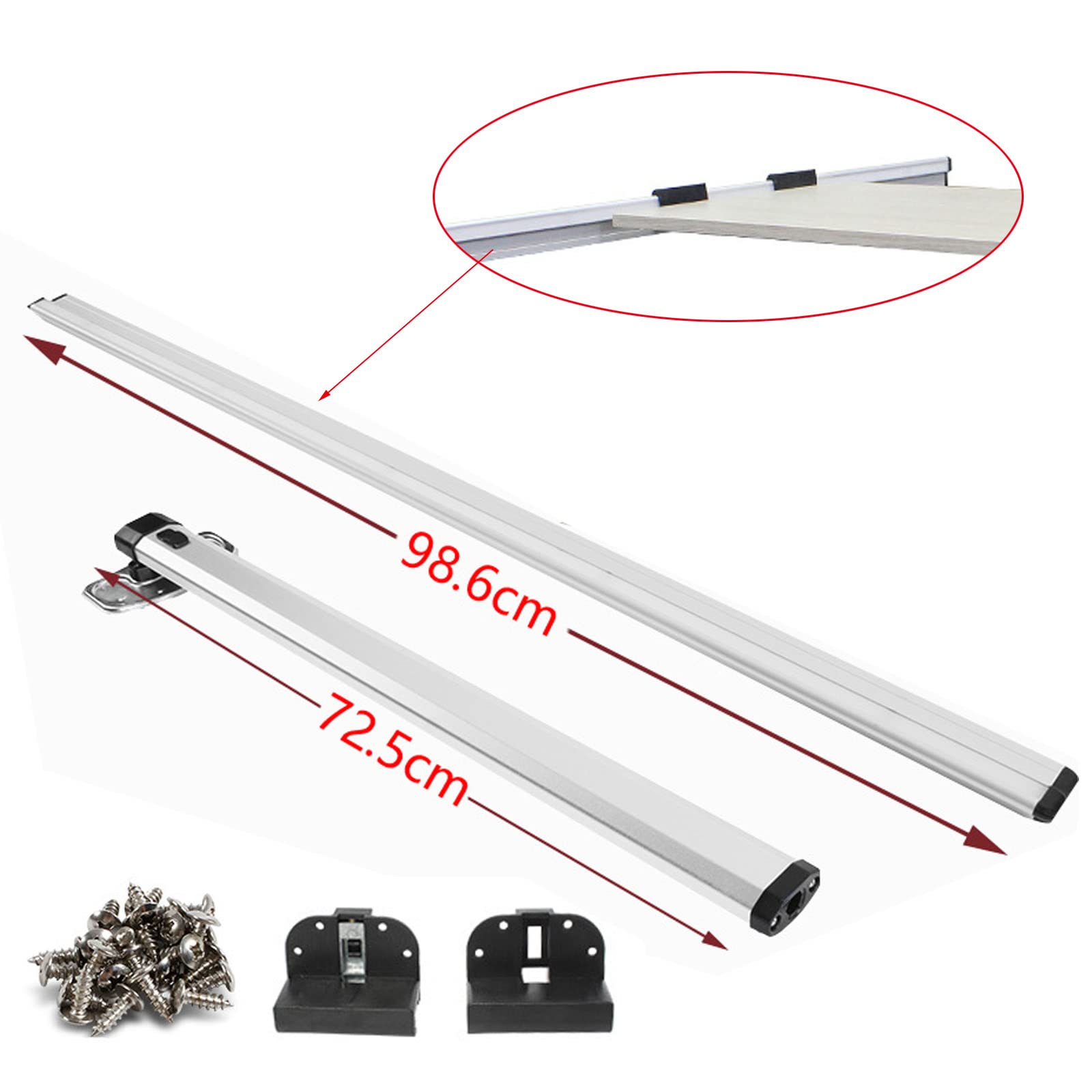 Pata de Mesa Plegable Aleación de Aluminio,Fácil de Instalar Soporte de Pata de Mesa,Soporte de Pata de Montaje en Pared,para RV Remolque Autocaravana Caravana Escritorio
