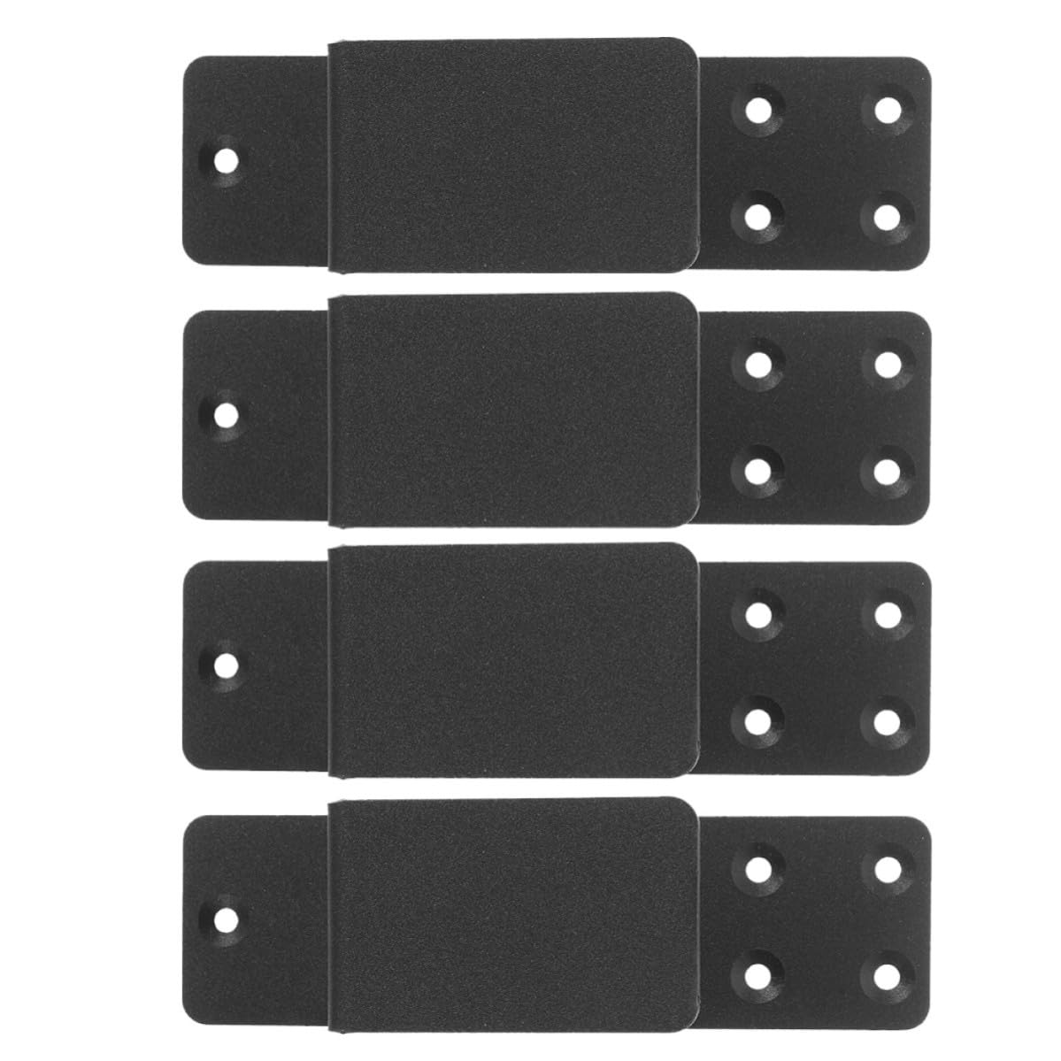 Support de Barricade de Porte Robuste Support de Loquet de Porte Acier Noir Design en U 4 Pcs et Shed Sécurité Domestique