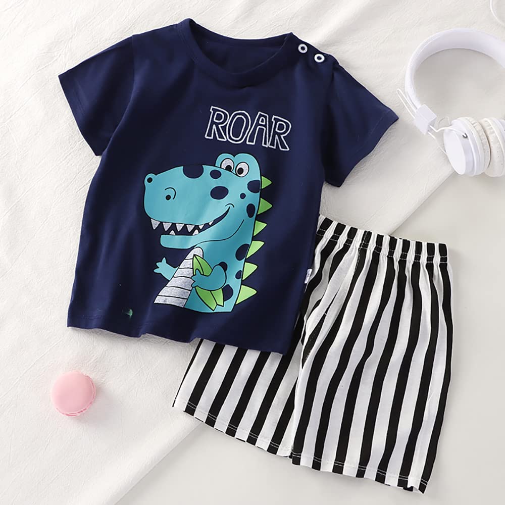 Ropa de bebé para niños pequeños de 2 a 3 años y 3 años de verano, linda playera de manga corta, pantalones cortos, conjuntos de ropa para bebés y niños