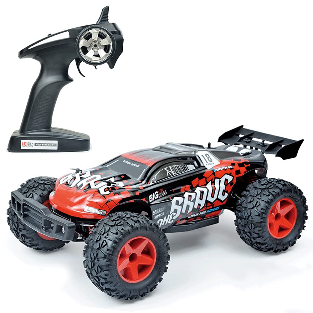 HEBXMF 2.4G Waterproof Electric RC Car, 4WD High Speed Drift Racing Car, All Terrain Off-Road Climbing RC Vehicle, Bigfoot Monster RC Truck, Toy Gift For Children