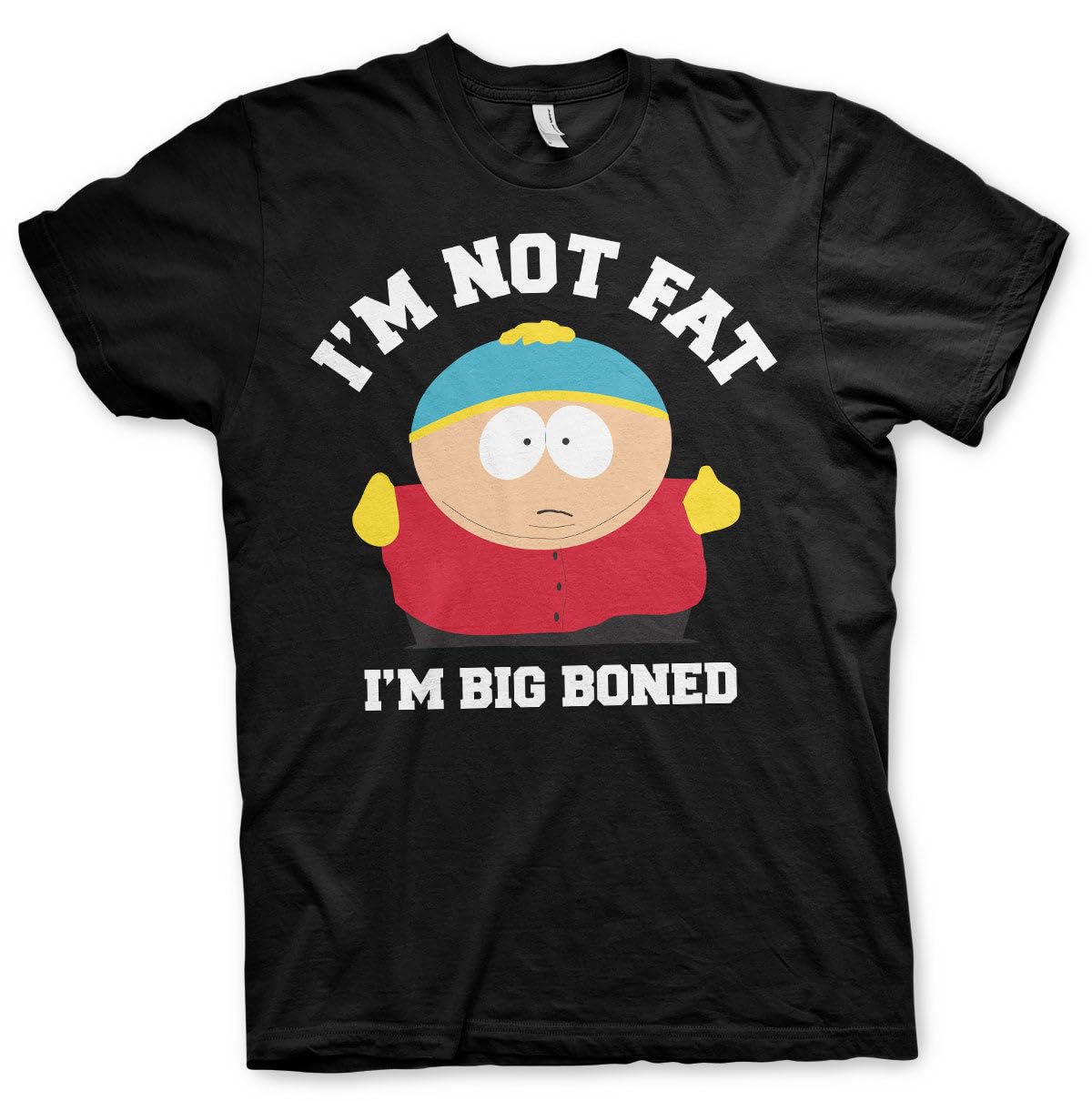 South Park Officially Licensed I'm Not Fat I'm Big Boned Mens T-Shirt Big & Tall Mens T-Shirt (Black), 5XL