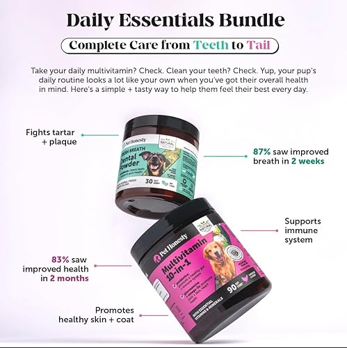 Miniatura 5 de Ambientador de aliento para perros en polvo dental para limpieza de dientes, cuidado dental para perros, removedor de sarro para dientes con mezcla