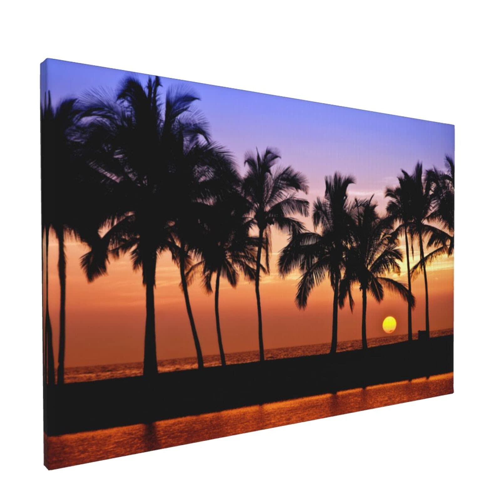Amazon.co.jp: ハワイ サンセット ビーチ キャンバスアート フレーム