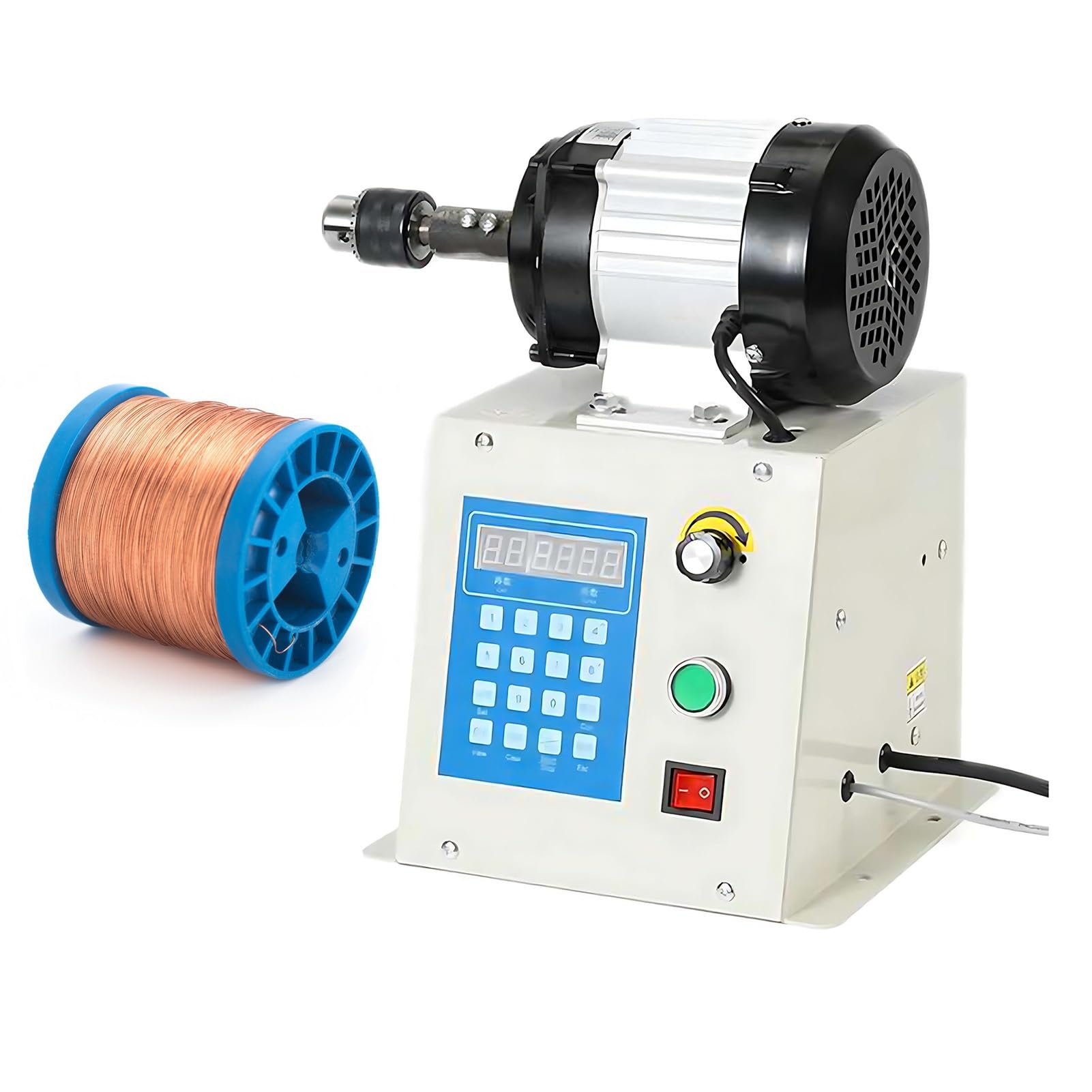 Electric Filament Spool Winder for 3D Printing and Crafting 800W Automatic Coil Winding Machine with Digital Display and Foot Switch for Precise Winding(800W)