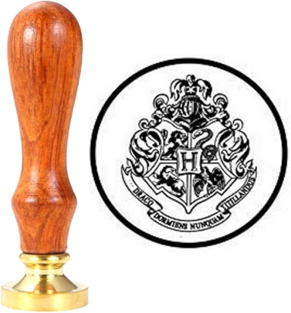 Wax Seal Stamp, ANBOSE Magic School Wax Sealing Stamp with Wooden Handle Copper Seals, Vintage Retro Sealing Wax Stamp for Letter Cards Invitations (Series 2)