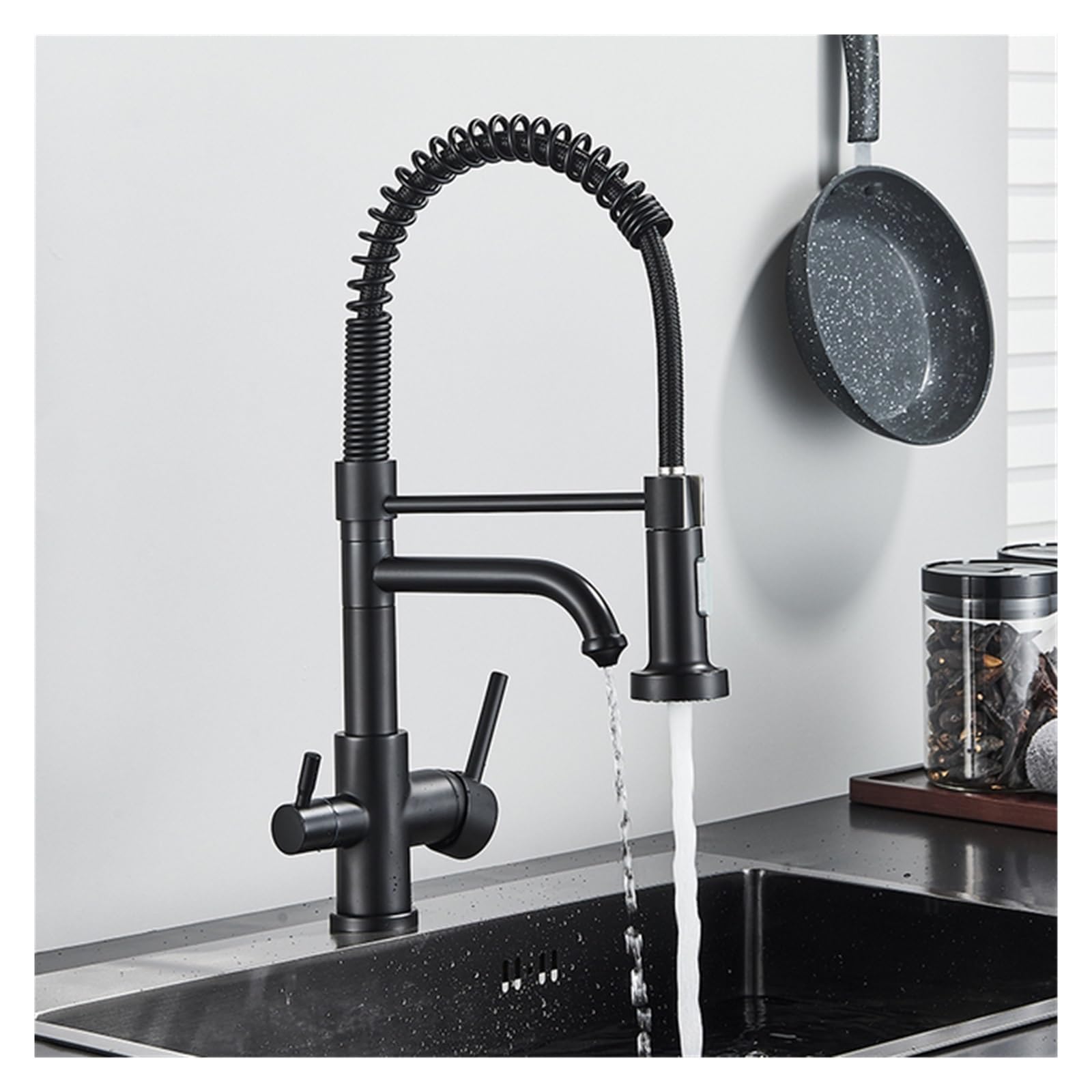 BHFPFZA Stainless Steel Kitchen Sink Mixer Faucet Swivel Single Lever T for Bathroom Plating h Includes Fittings - Modern Design Easy Installat