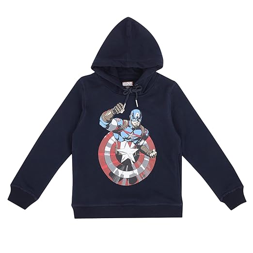 Printed Navy Blue Hoodie for Boys