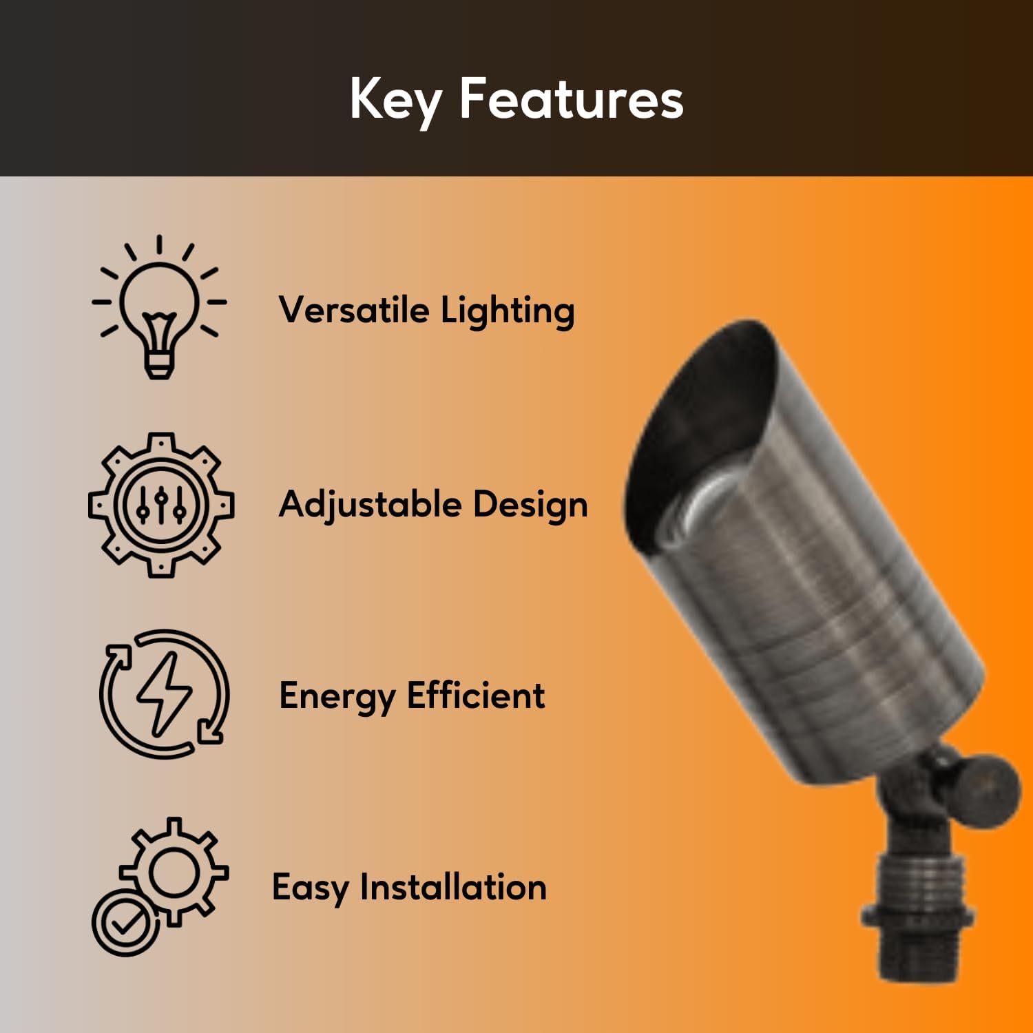 Ironsmith Lighting Products Adjustable Spot Light Bronze Finish Lighting Fixture, Solid Brass Construction, MR16 Bi-Pin G4 Socket, Spike Mount, 5W LED Bulb and Weatherproof connectors Included