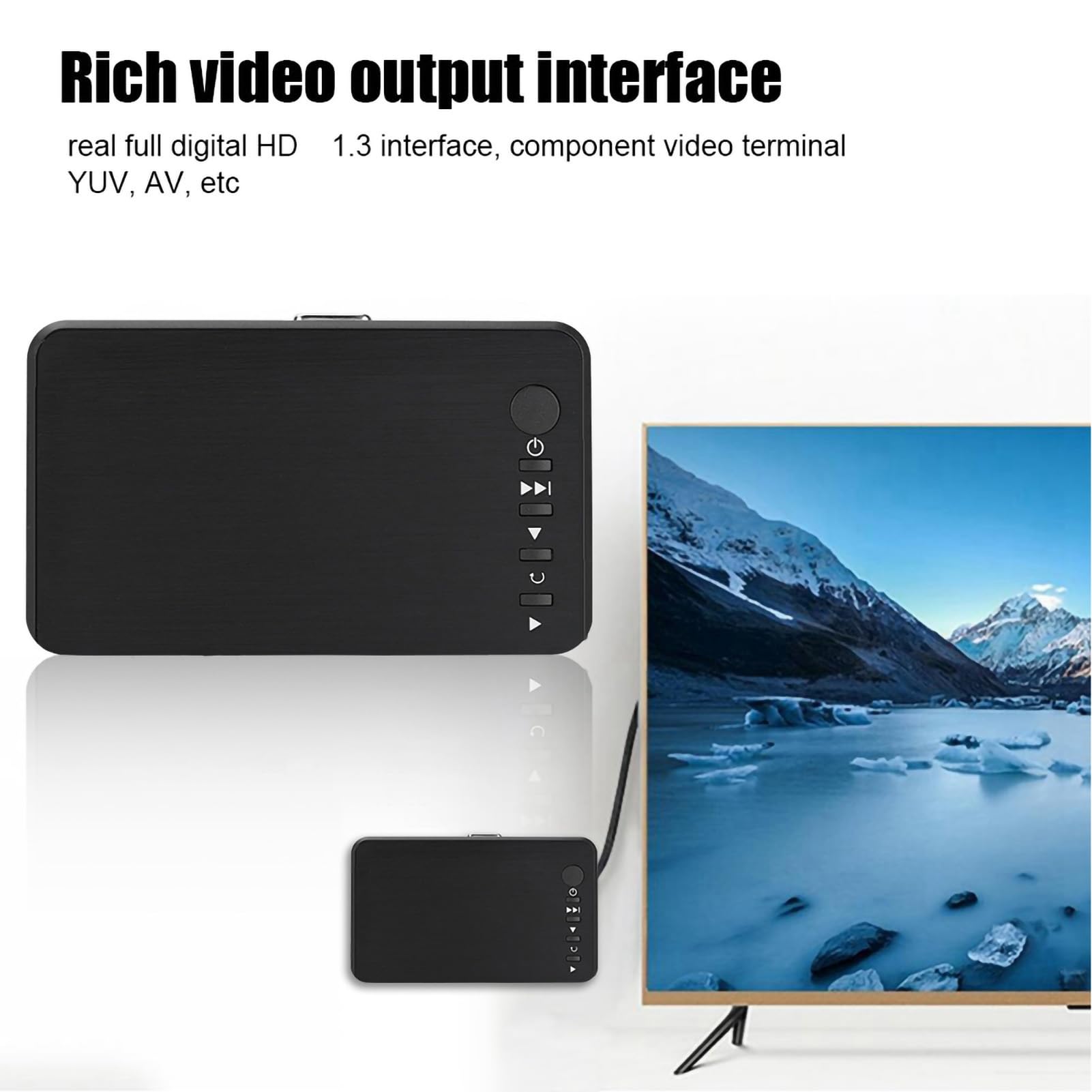 HDMI 1080P HD Audio i Video Multimedia Player z pilotem na podczerwień obsługa dysków twardych format FAT16 / FAT32 / NTFS (czarny) (UE)