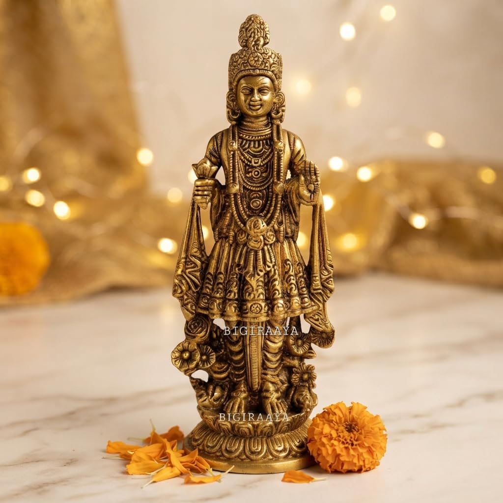 100% Pure Brass Swami Narayan Idol | Handcrafted Swaminarayan Murti for Home Temple, Puja & Spiritual Décor | Divine Brass Statue for Festivals, Gifting & Daily Worship (18 cm)-image-49