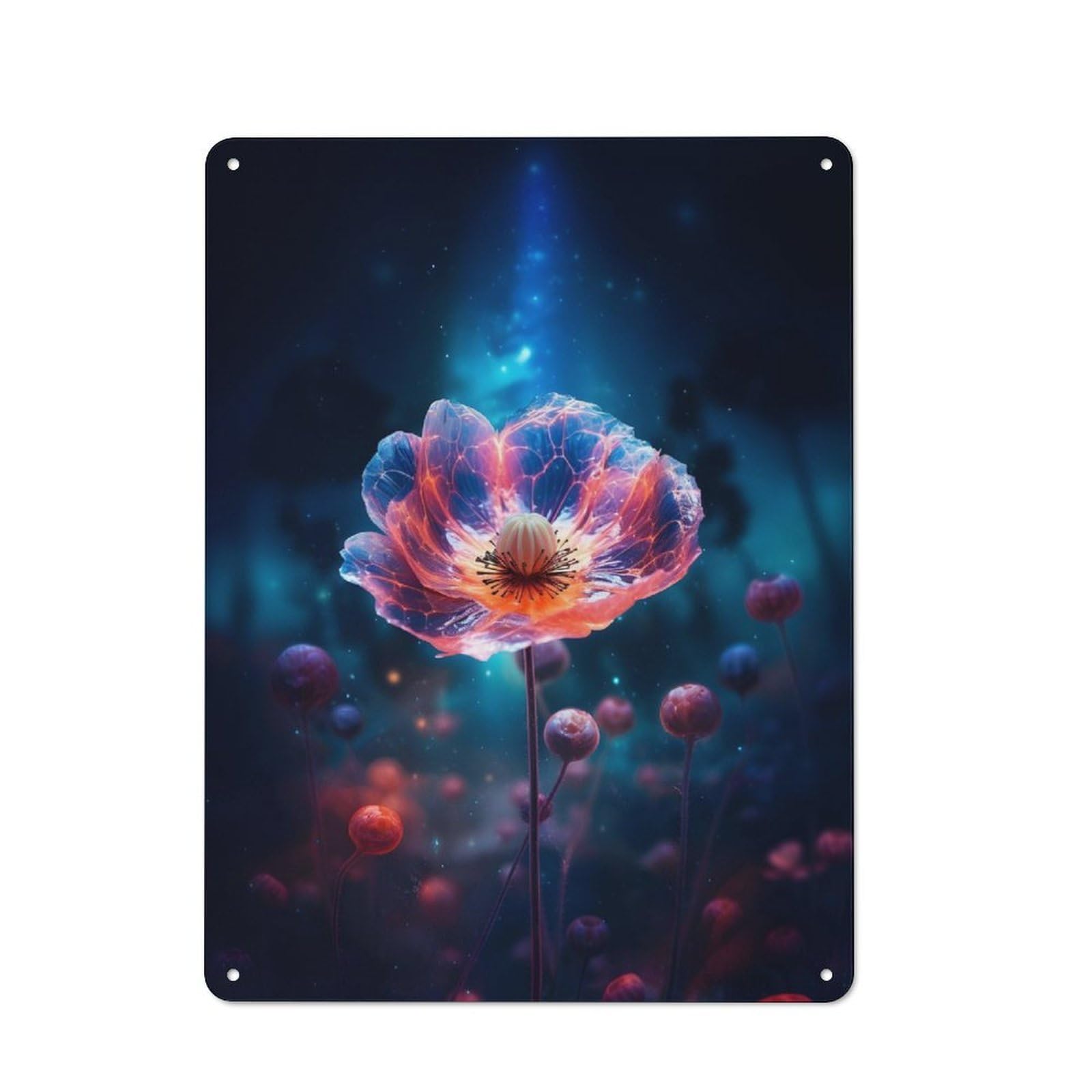 Junmoney Poppys Interstellar Beauty Retro-Style Metal Plaque 40X30cm For Kitchen Or Home Bar, Gift For Home Bar Enthusiasts During The Christmas Season