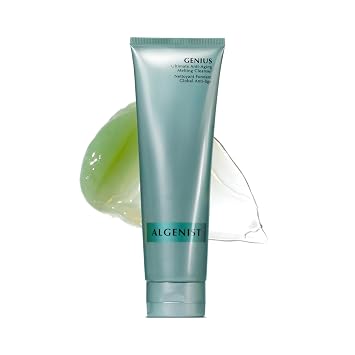 Algenist GENIUS Ultimate Anti Aging Melting Cleanser - 3 in 1 Cleansing Balm to Oil Milk - Makeup Remover with Alguronic Acid & Microalgae Oil - Hydrating Face Cleanser for Dry Skin 5 Fl oz