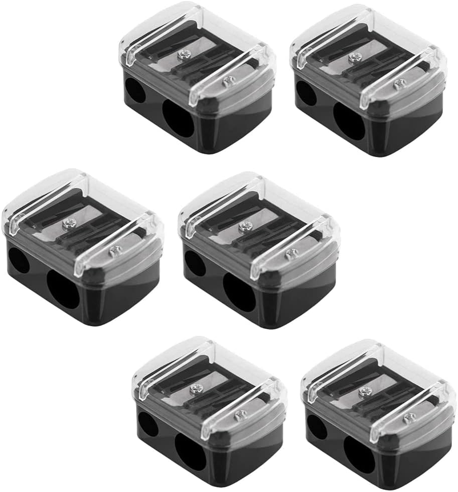 6 Pieces Pencil Sharpener Make up Sharpeners 2 Holes Dual Make up
