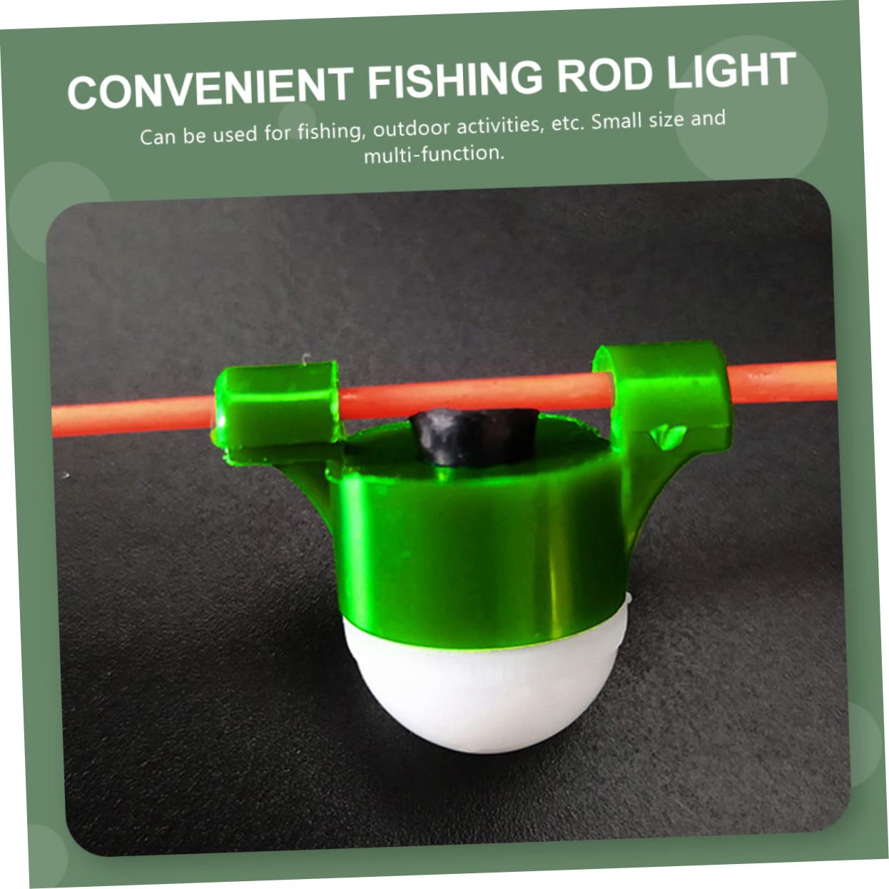 HEMOTON Luce di Allarme dell'asta di Mare Canna da Pesca Leggera Pesca Notturna con Bastoncini da Pesca Lampada da Pesca Professionale Lampada di Allarme Pesca plastica Verde