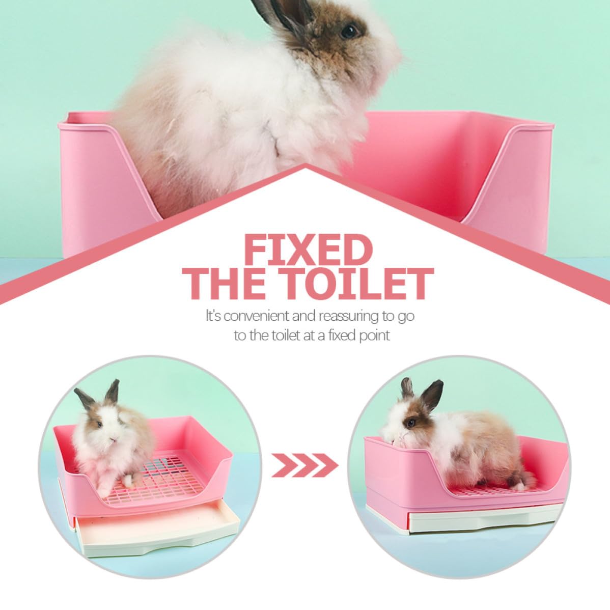 Welpentoilette mit Geruchskontrolle und Auslaufsicherem Kunststoffboden Geeignet für Wohn und Gartenbereiche Speziell für Kaninchen und Chinchillas