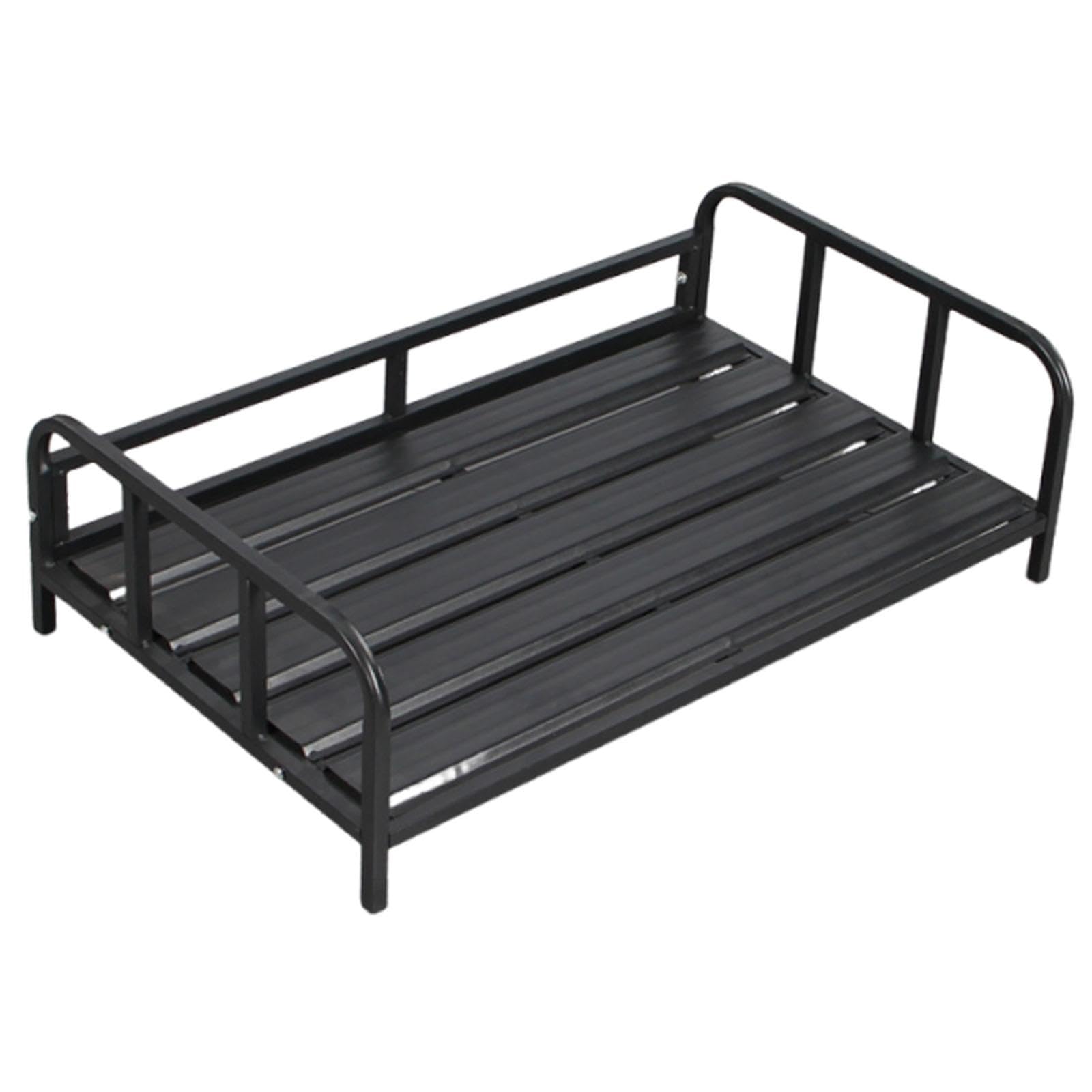 Bed Carbon Steel up Versatile Outdoor Non Slip Feet with Rails Pet Supplies Indoor Accessory Furniture Black