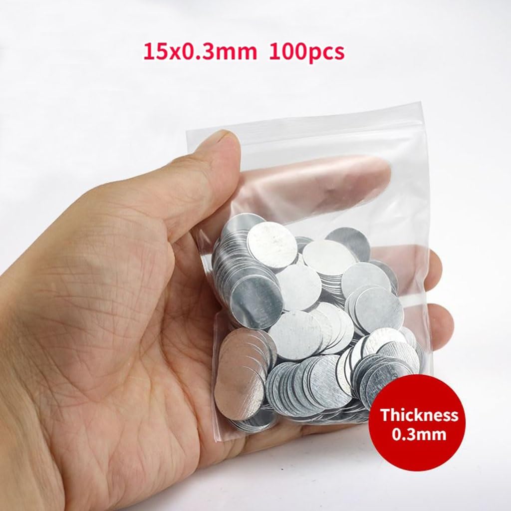 100 Stück ultradünne runde Eisenbleche, 0,3 m x 0,5 mm x 1,0 mm Dicke Eisenblechpaste, kleine Eisenbleche zur Verwendung mit Magneten (Farbe: 15 x 0,3 mm, 100 Stück)(15x0.3mm 100pcs 100 Stück ultradünne runde Eisenbleche, 0,3 m x 0,5 mm x 1,0 mm Dicke Eisenblechpaste, kleine Eisenbleche zur Verwendung mit Magneten (Farbe: 15 x 0,3 mm, 100 Stück)(15x0.3mm 100pcs