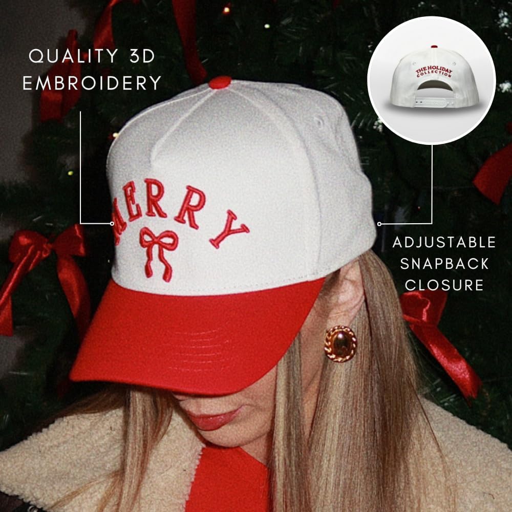 Vintage Seasonal Trucker Hat | Men & Women | Trendy Green & Red Hats | Holiday Christmas St Patricks Day | Cotton | Snapback