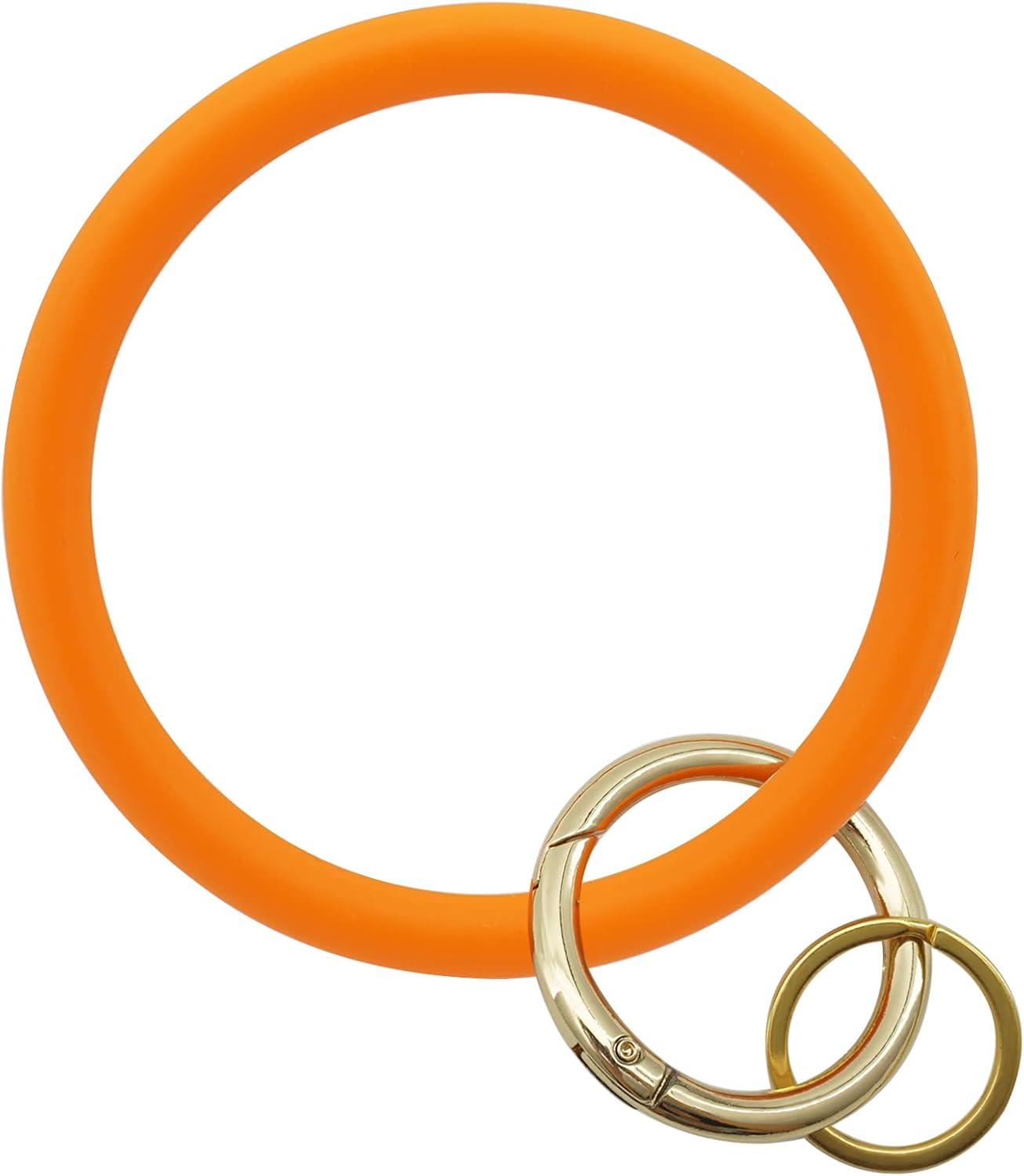 Llavero de pulsera de silicona circular llavero de gran tamaño para mujeres y niñas