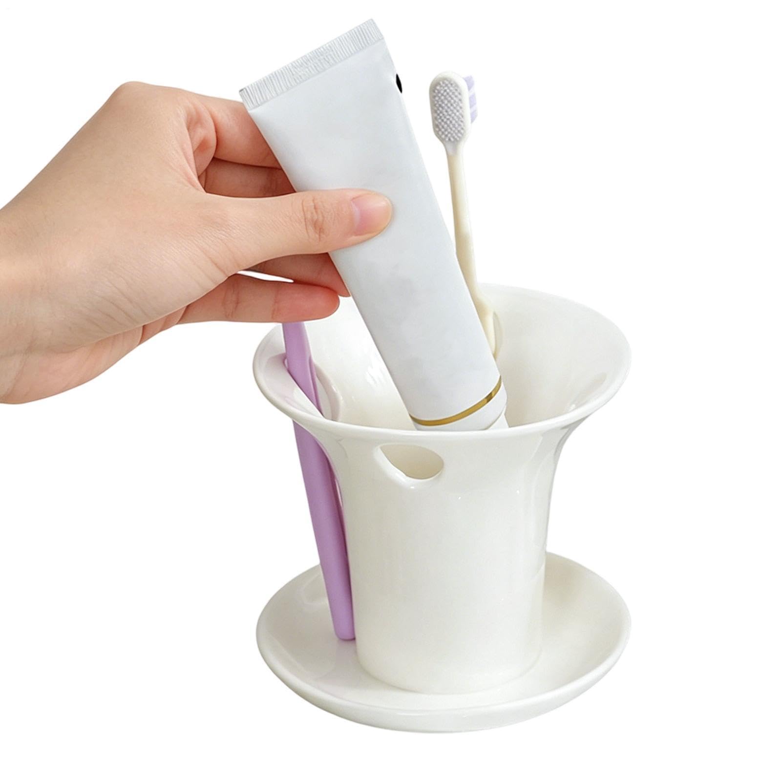 Support brosse à dents en céramique pour organiser la salle de bain