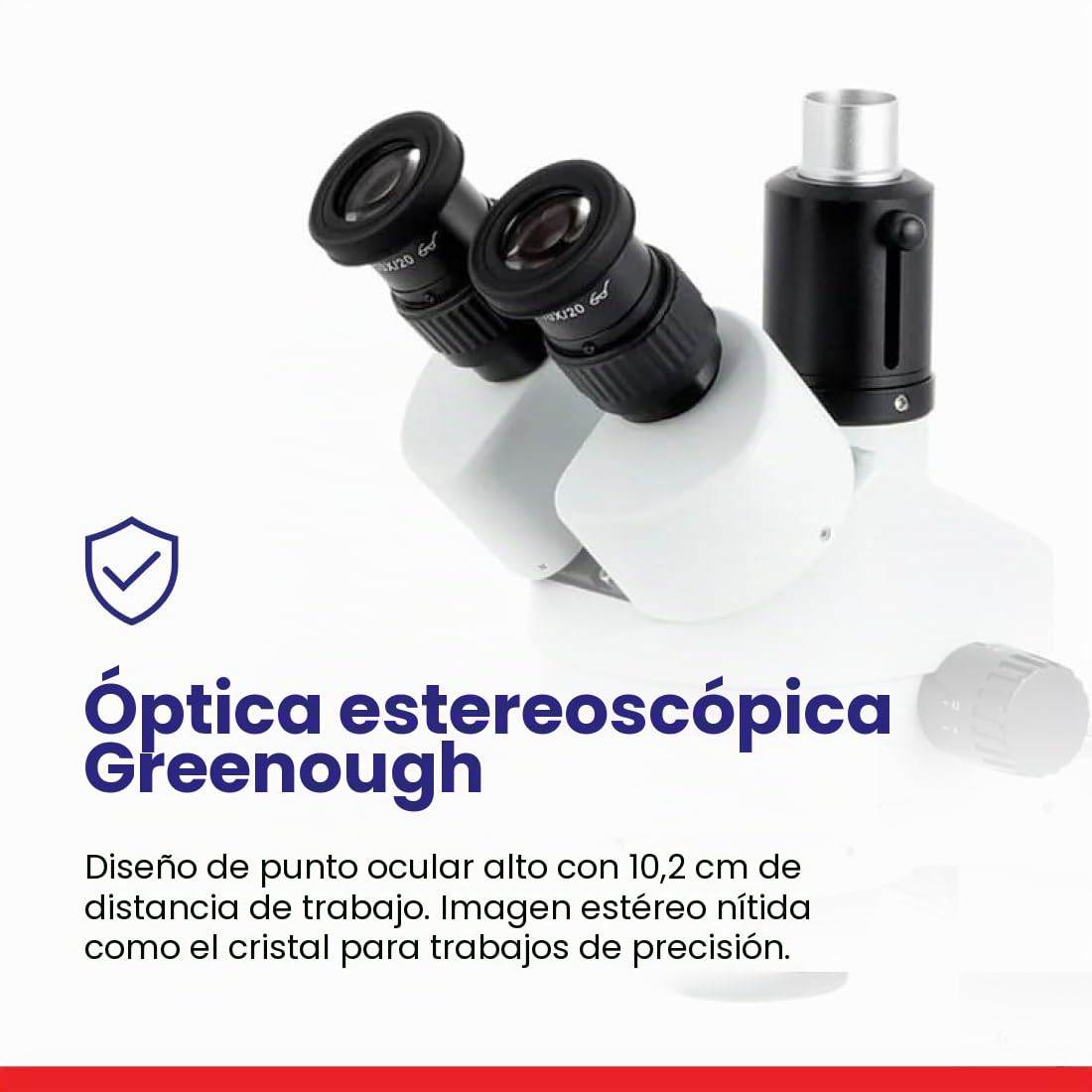 AmScope - Microscopio trinocular con zoom estéreo 7X-45X en soporte de un solo brazo - SM-3T