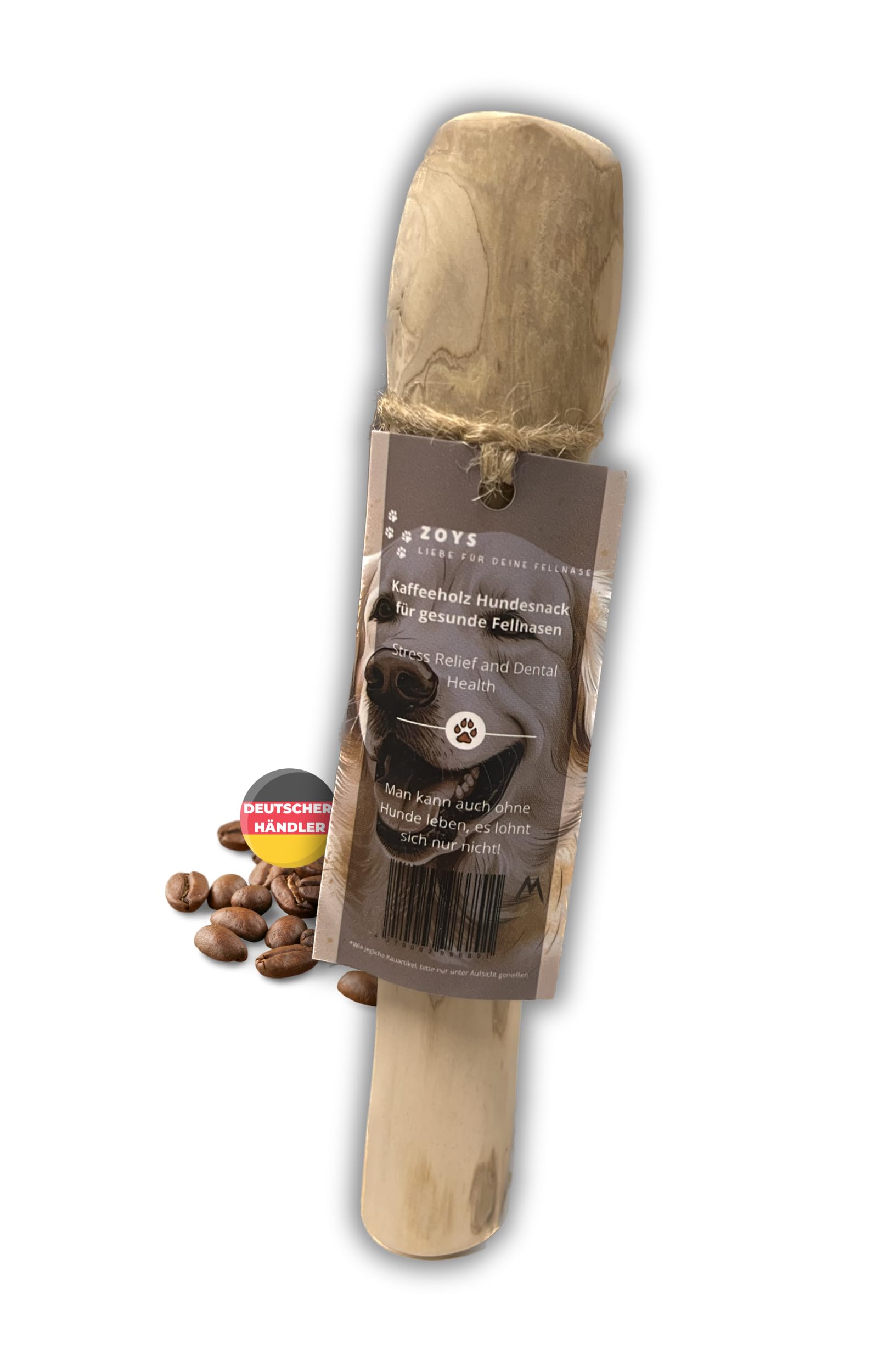 Zoys® Kaffeeholz für Hunde - Natürlicher Kauknochen für Hunde in 5 Größen - Kaustab für Zahnreinigung & Zahngesundheit & nachhaltige Beschäftigung - Hundezubehör langlebig & risikoarm (M, 3, stück)