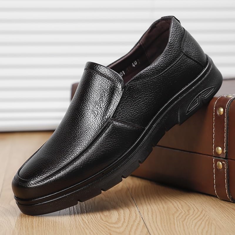 Men's Leather Casual Slip on Oxford Shoes Wedding Office Business Leather Shoes Men Classic Formal Dress Shoes4
