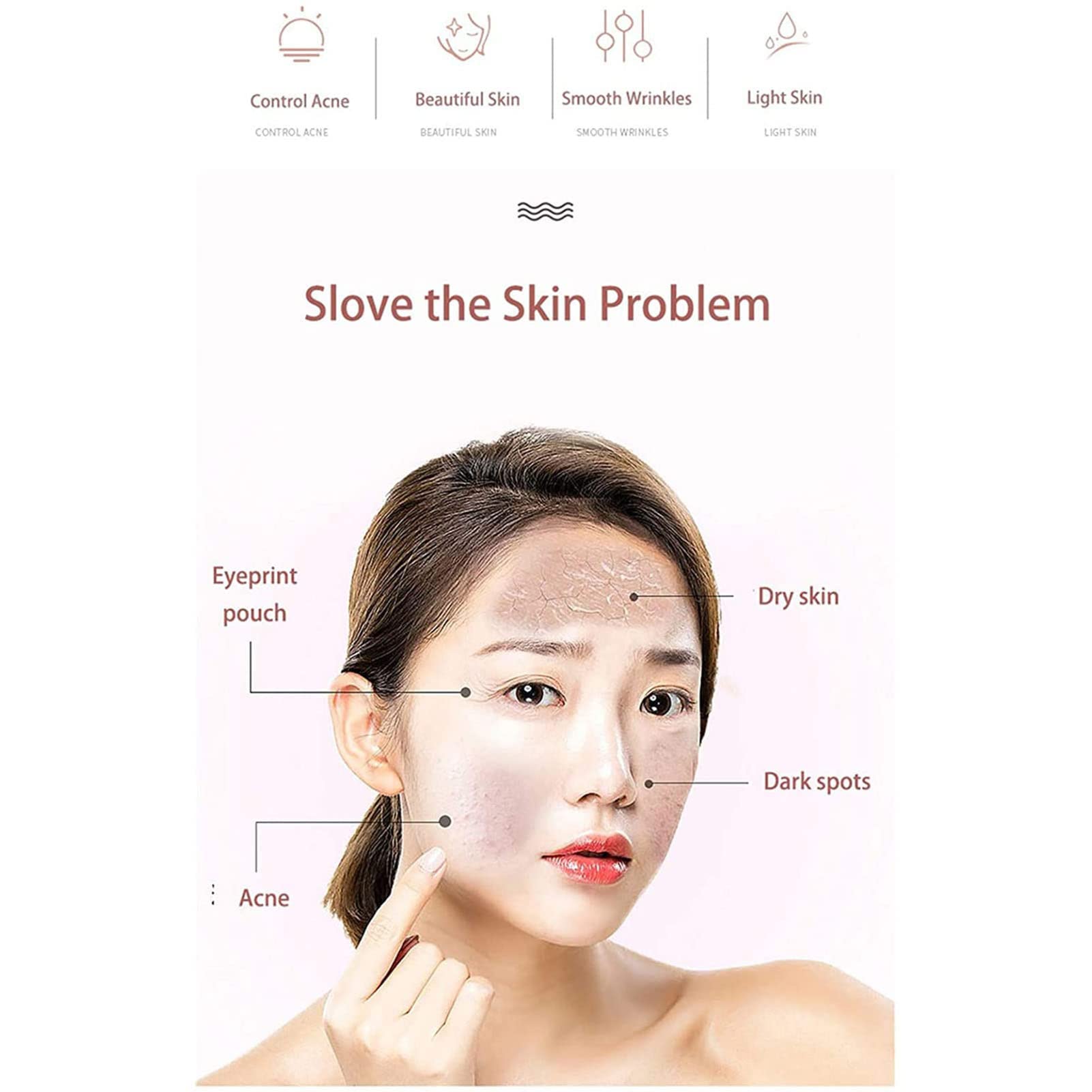 Maschera Facciale di Bellezza A Fotoni, Maschera Facciale A LED, 3 Colori, Maschera LED Viso Professionale Bellezza Viso, Rimozione Rughe, Sbiancamento Viso