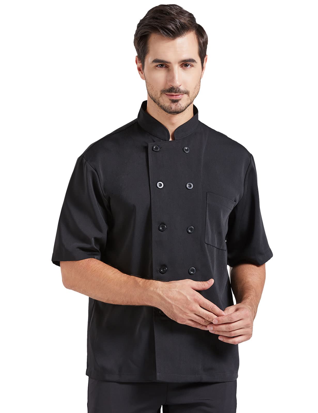 Nanxson Unisex Chef Coat Kitchen Short/Long Sleeve Chef Jacket for Men and Women CFM0001