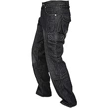 Mens Motorcycle Pants with Reinforced Aramid Lining Hip and Knee Protective Pads Motorbike Riding Jeans