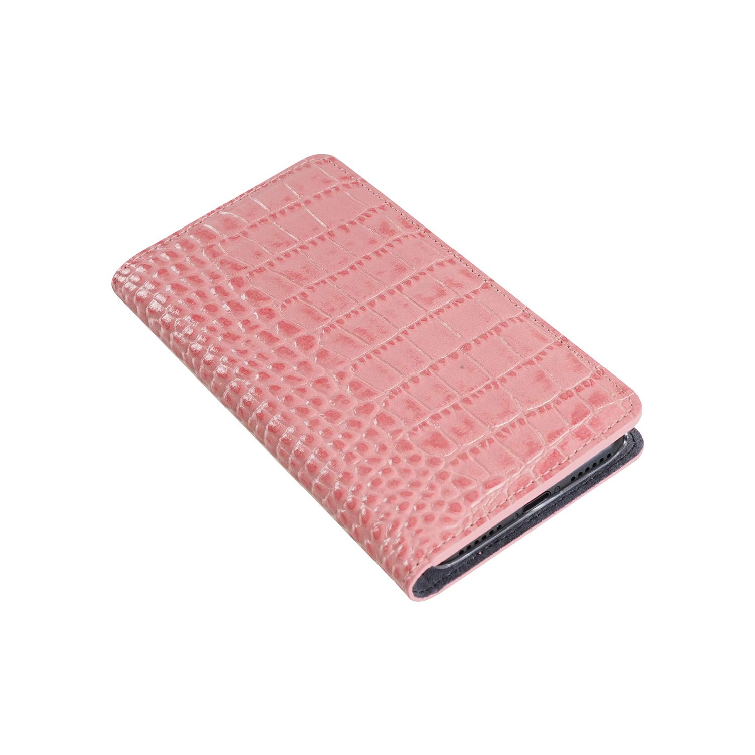 GAZE 手帳型ケース ピンク クロコダイル風　新品未使用 Amazon.co.jp: GAZE iPhone XS/X ケース 手帳型 本革 Vivid Croco