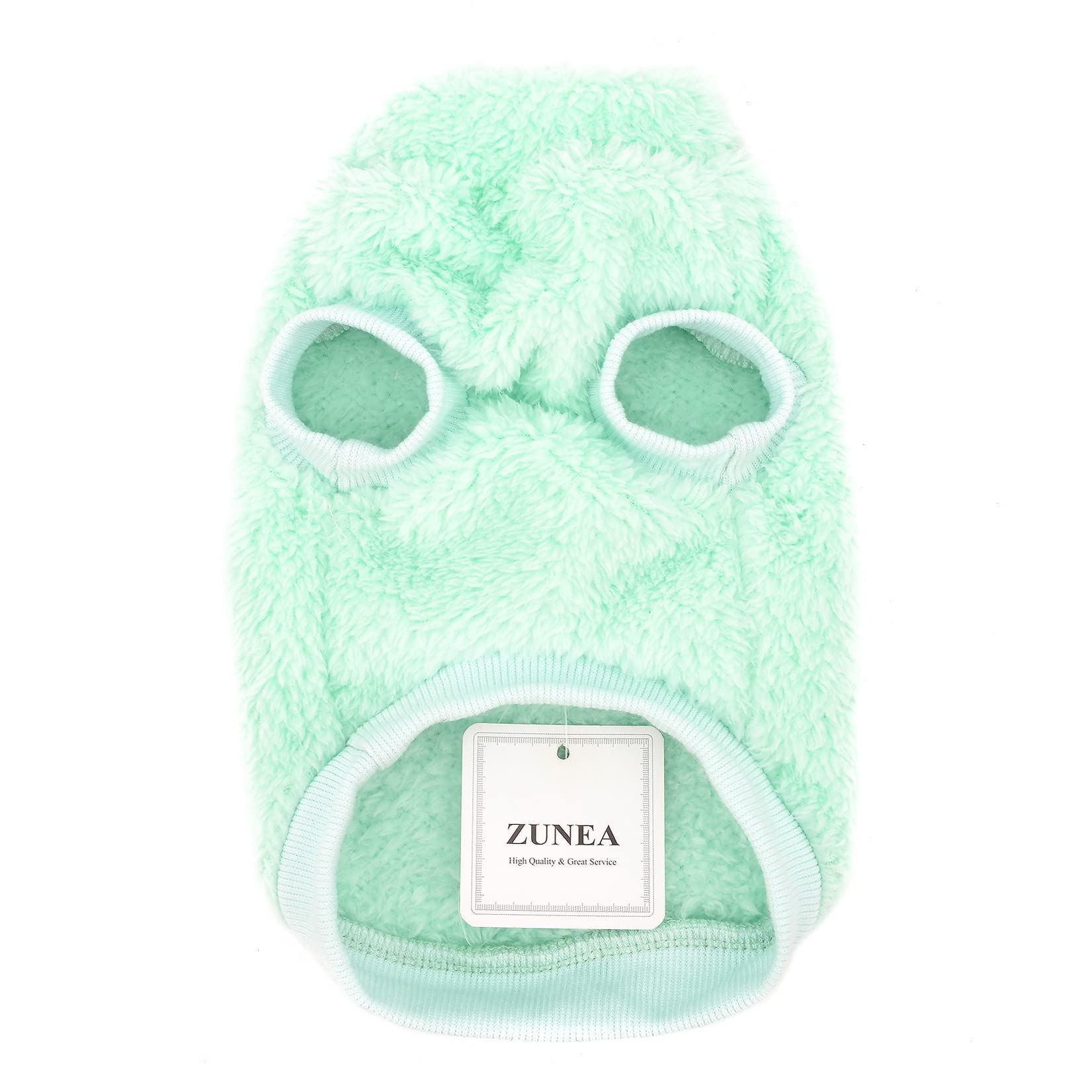 Zunea Fleece Dog Jumper Winter Warm Sweater Jumpers for Small Dogs Soft Fuzzy Puppy Clothes with D-Ring for Harness Leash Pullover Jacket Coat Cold Weather Pet Girl Boy Chihuahua Apparel Green XL - Image 3