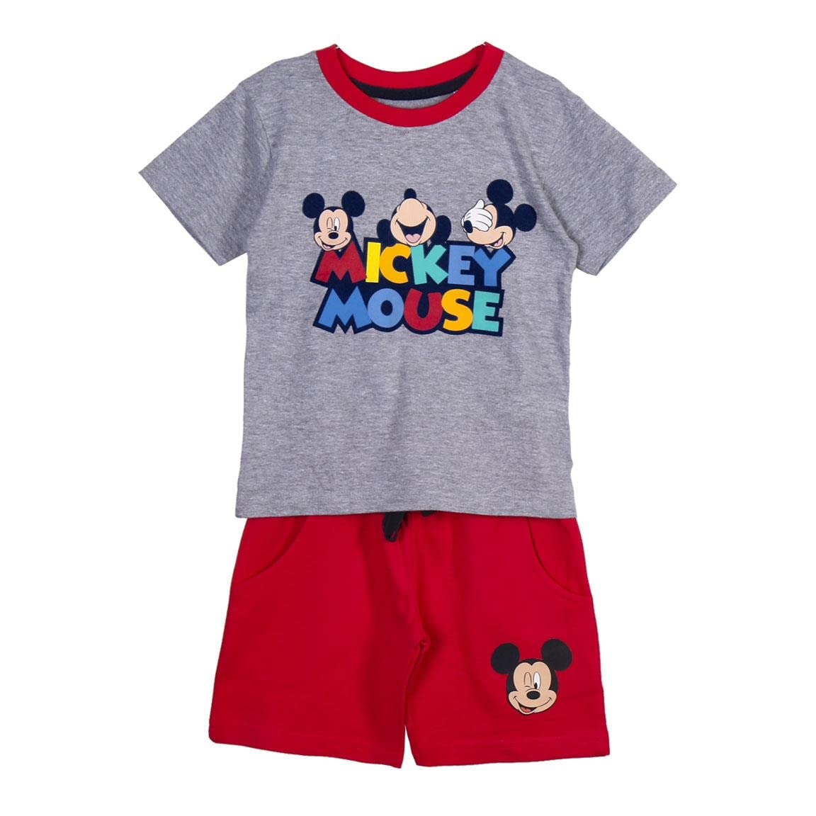 CERDÁ LIFE'S LITTLE MOMENTS CERDÁ LIFE'S LITTLE MOMENTS - Conjunto verano para Niño de Mickey Mouse Fabricado en algodón 100% y Compuesto por Pantalón Corto y Camiseta de manga Corta | Licencia Oficial Disney