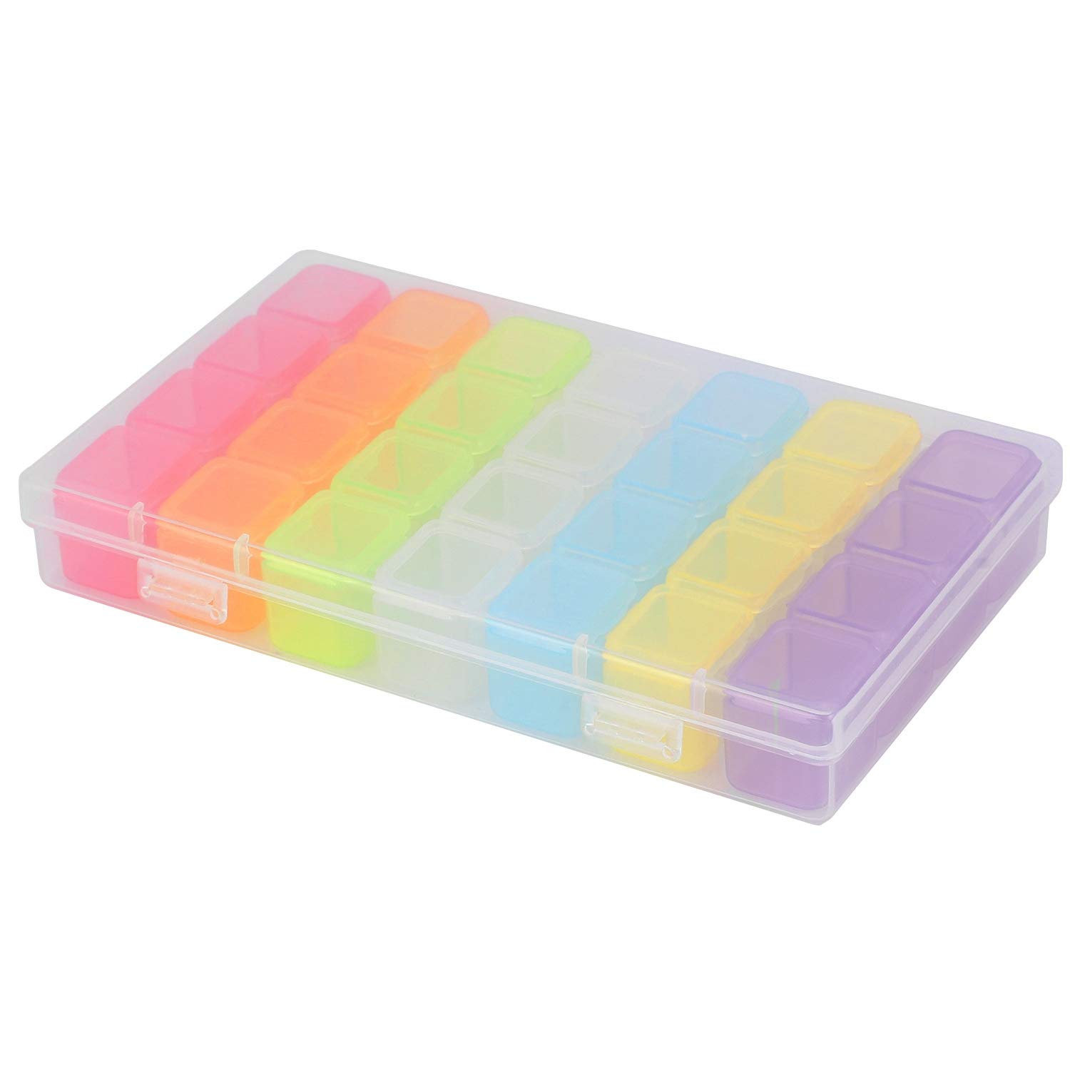 CTRLZS 28 Grid Plastic Storage Box Storage Box Jewelry Box Bead Box Nail Art Rhinestone Box Earrings Necklace Nail Jewelry Storage Box