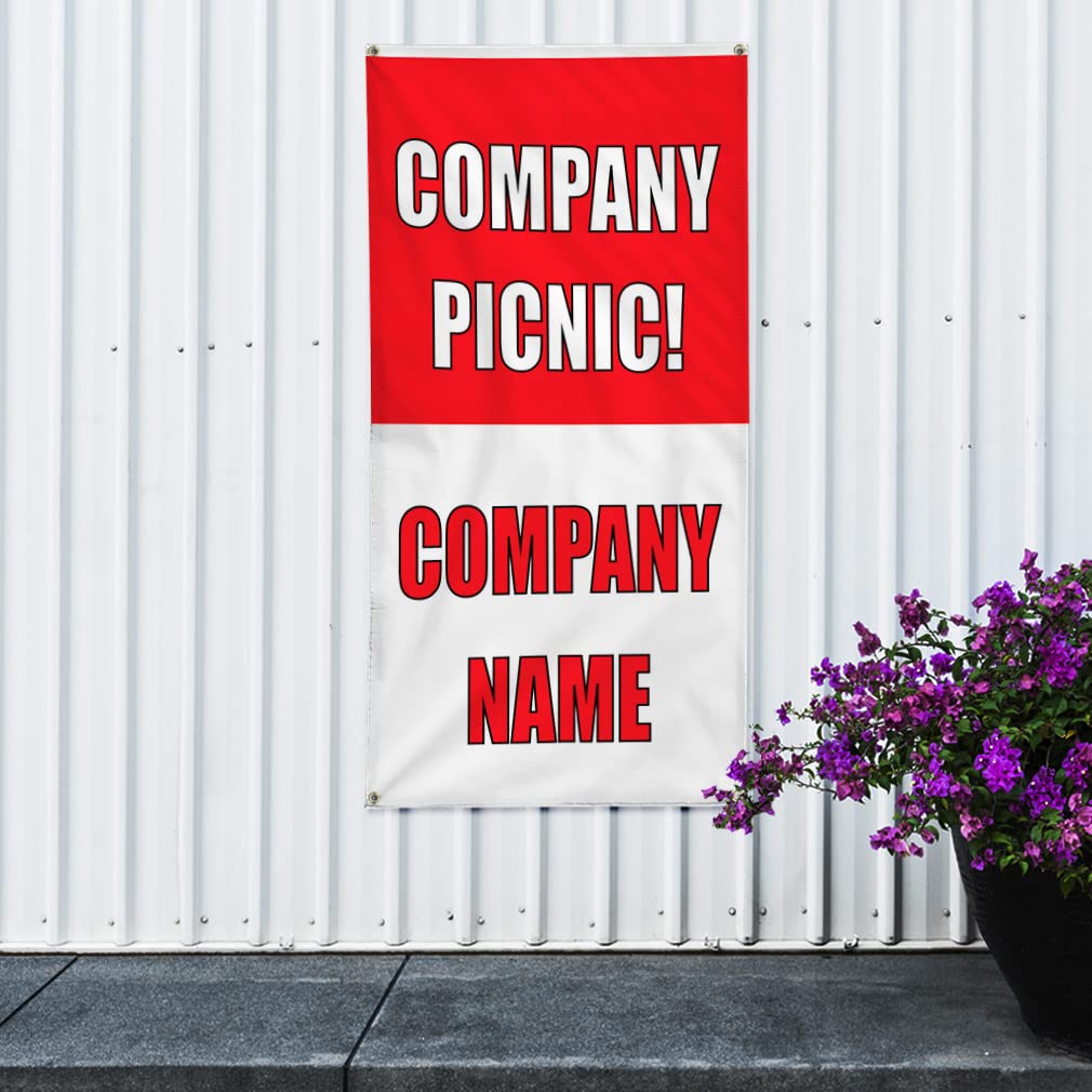 Amazon.com: Vertical Vinyl Banner Multiple Sizes Company Picnic