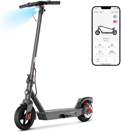 SISIGAD Electric Scooter Adults Peak 500W Motor, 8.5" Solid Tires, 19Mph Speed, Long Miles Range, Scooters for Adults, Foldable E-Scooter for Commuting with Double Braking System, APP Control