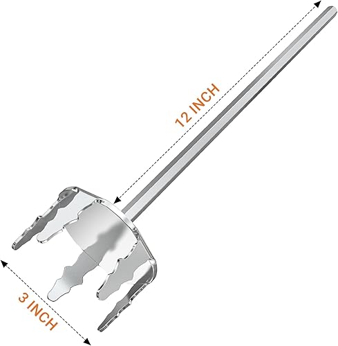 Miniatura 2 de Onlyfire - Extractor de cerdo de 3 pulgadas, triturador de carne de acero inoxidable ultraafilado mejorado utilizado con taladro manual estándar