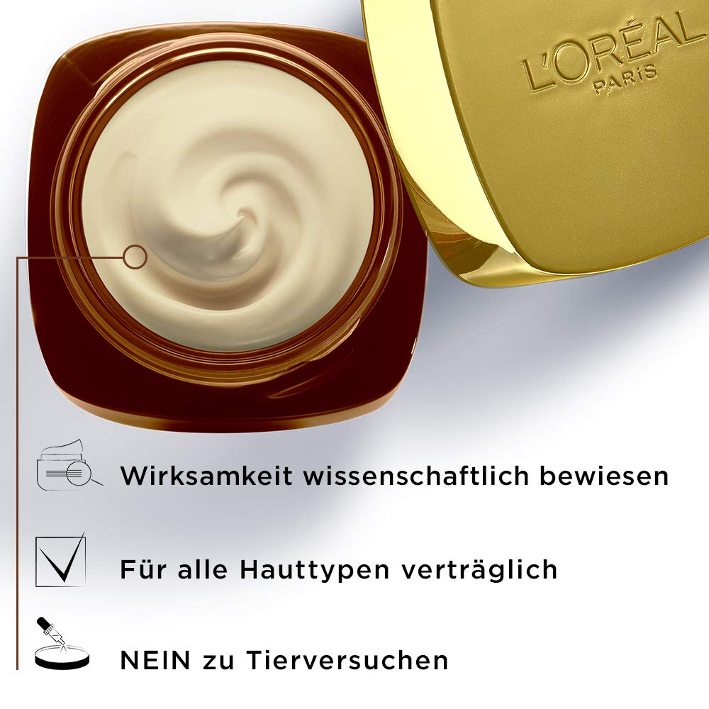 L'Oréal Paris pielęgnacja dzienna dla kobiet: dla jędrnej skóry i intensywnej pielęgnacji z miodem Manuka i wapniem B5, Age Perfect Extra obfitość, 1 x 50 ml
