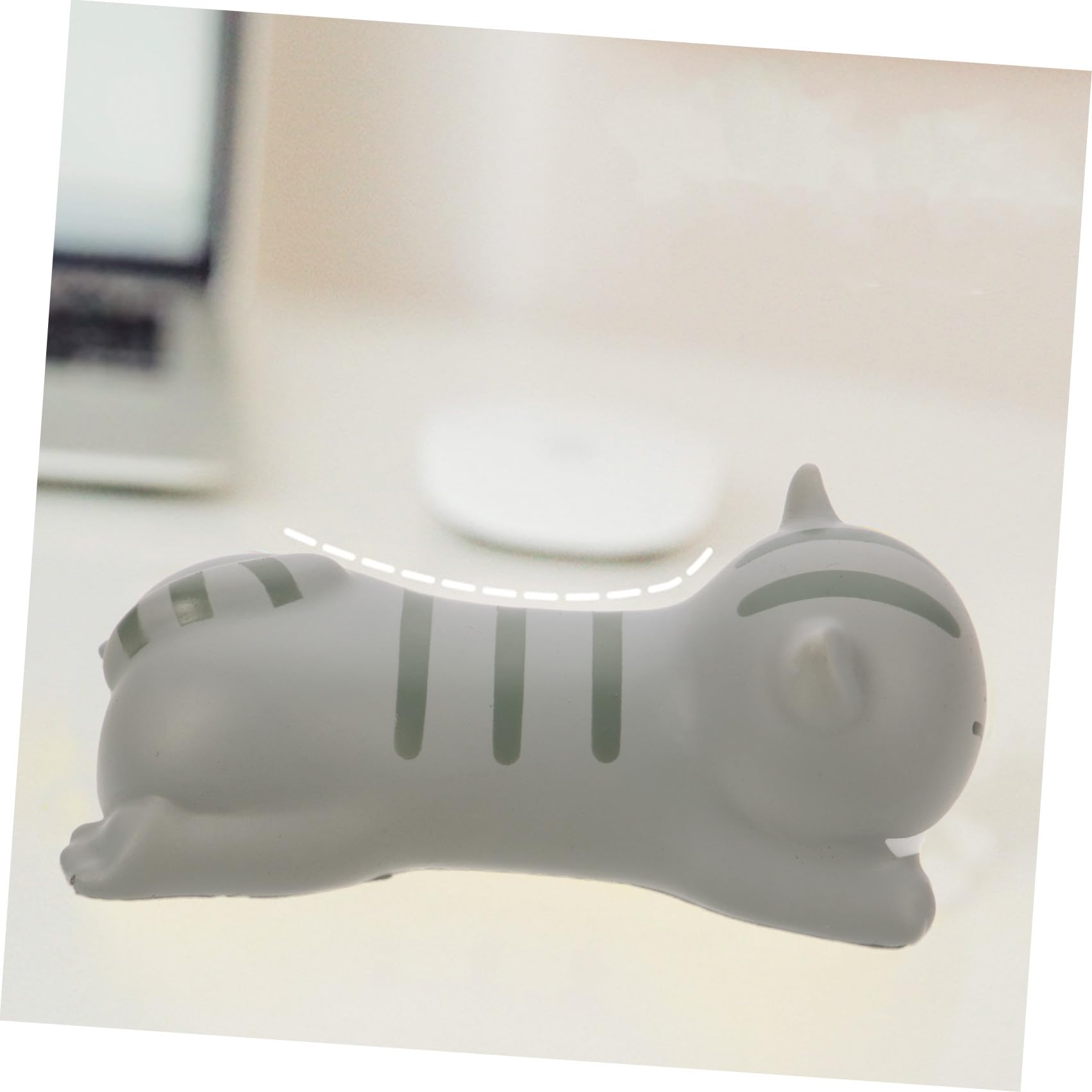 HOMSFOU 5 Pezzi Tappetino Per Mouse Da Polso Tampone Poggiapolsi in Memory Foam Gioco Polsiera Dei Cartoni Animati Per Scrivania Quando Riposo Simpatico Poggiapolsi Per Tastiera Pu Grey