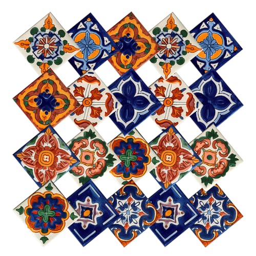 Zerodeko Pegatinas Autoadhesivas para Azulejos Estilo Marroquí 20 Piezas 10x10 Cm Pvc Resistentes y Fáciles de Limpiar para Decoración Interior de Cocina, Baño y Balcón
