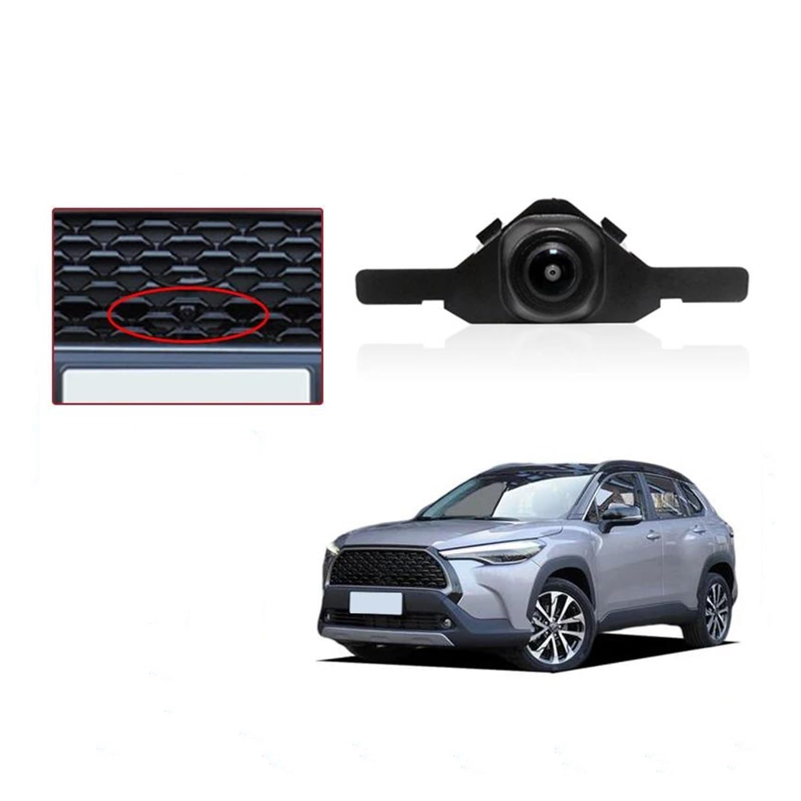 Cámara visión Trasera Coche AHD Ojo Pez Gran Angular Visión Nocturna Vista Frontal Coche Cámara Aparcamiento para Toyota para Corolla para Cross para XG10 2022-2023 Universal Revertir Cámara
