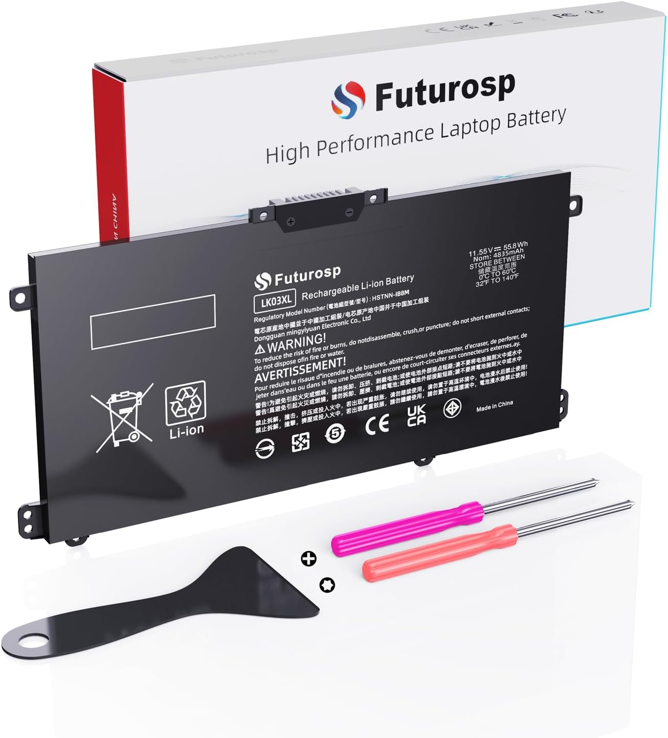 LK03XL L09281-855 Battery Replacement for HP Envy X360 15M-CN0012DX 15M-CN0XXX 15M-BP1XX 15M-CN0011DX 15M-BQ121DX 15-CP0XXX 15-CN1XXX 15-CR0XXX 17M-CE0013DX 17M-AE111DX 17M-BW0013DX 17T-CE100 17-AE1XX