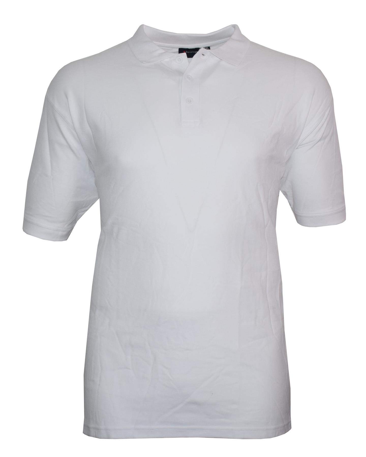 Espionage Premium Cotton Pique Polo Shirt (074) in White in 4XL