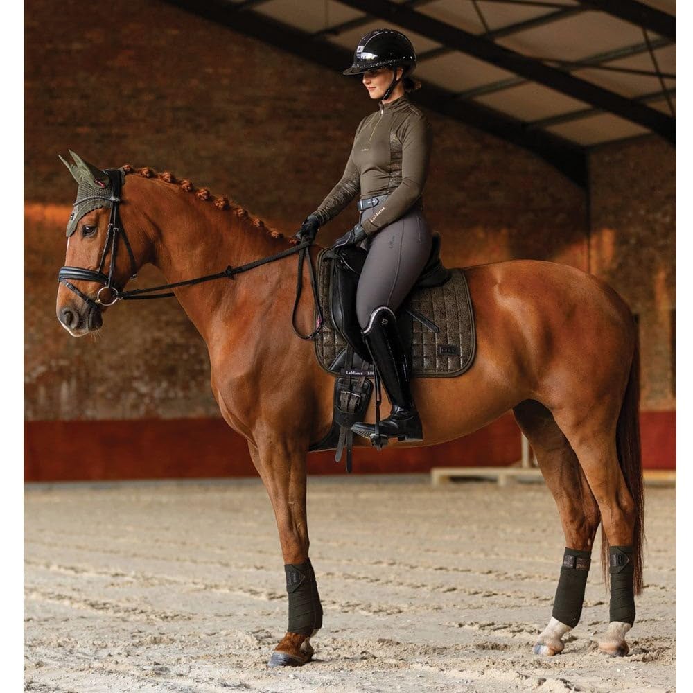 LeMieux Carré de dressage en daim – Marine Taille S/M
