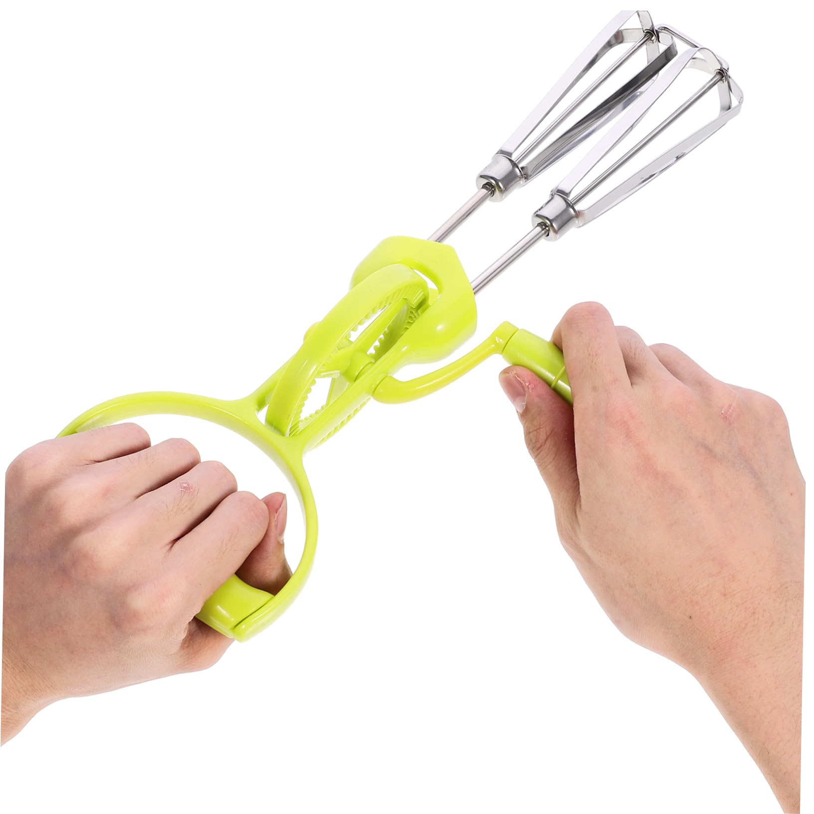 OKUMEYR Manual Egg Beater Hand Crank Kitchen Tools Stainless Steel Plastic Multi-functional Easy to Use Handheld