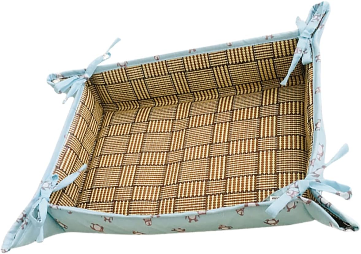 Large PET Summer Sleeping Mat Sky Blue Soft Cooling Bed for Cats and Dogs Waterproof and Non-Slip Dog Berth for Indoor and Outdoor Use