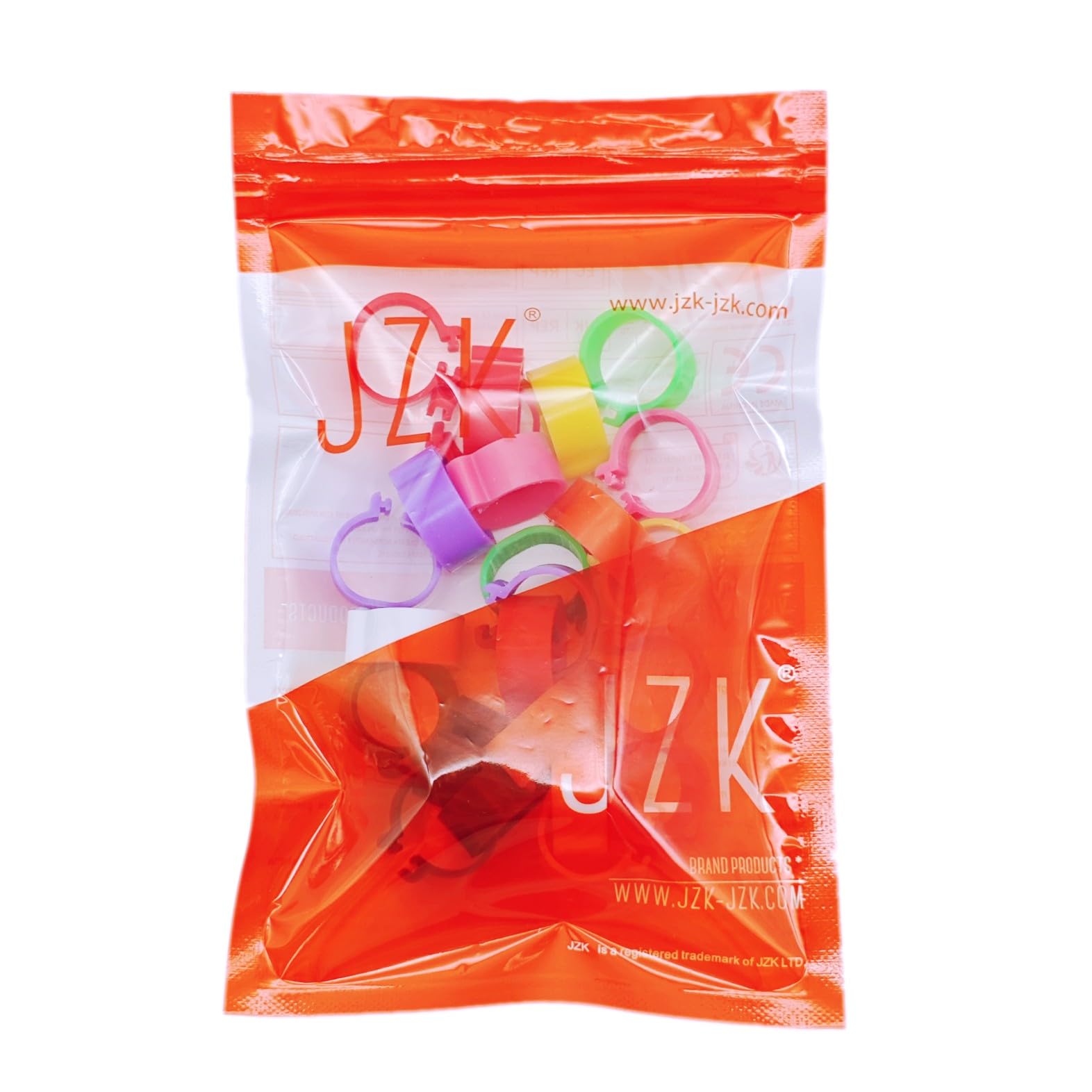 JZK 24 Anillos de Plástico Multicolor 16 mm con Clip para Identificación de Pollo