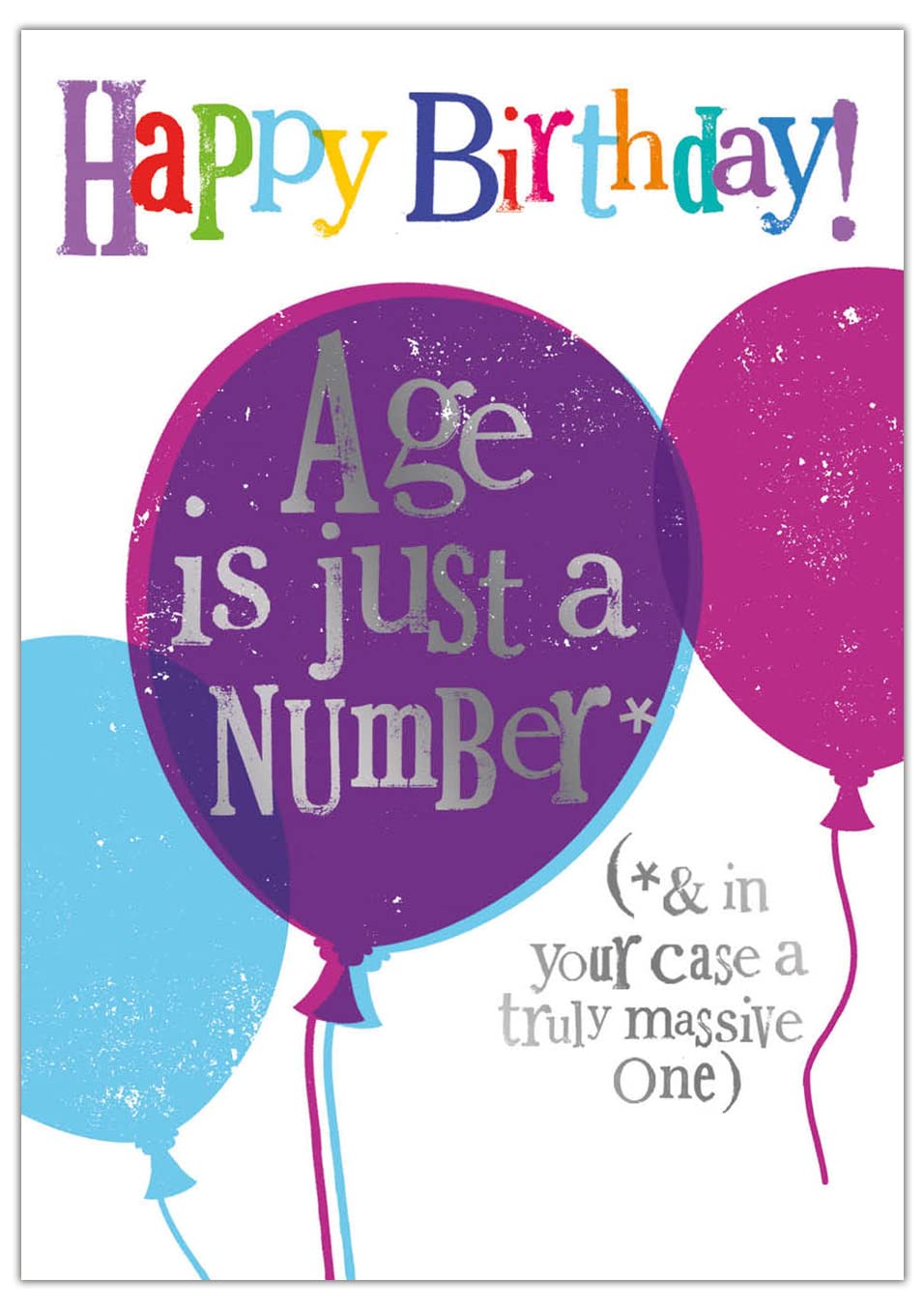 Danilo Promotions Limited Age is just a number, Birthday Card for,Multi,172mm x 124mm